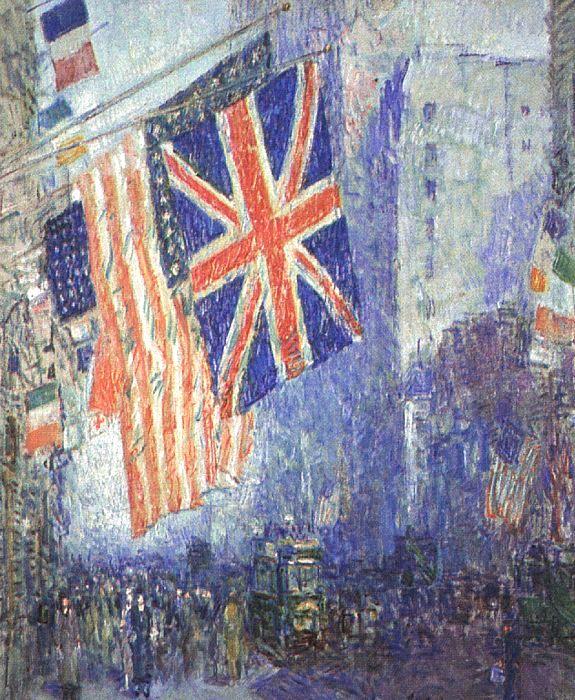 Childe Hassam The Union Jack Norge oil painting art